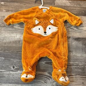 Place Orange Fox Footie One Piece